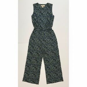 Michael Kors Floral Crepe Belted Jumpsuit Size 6 NWOT